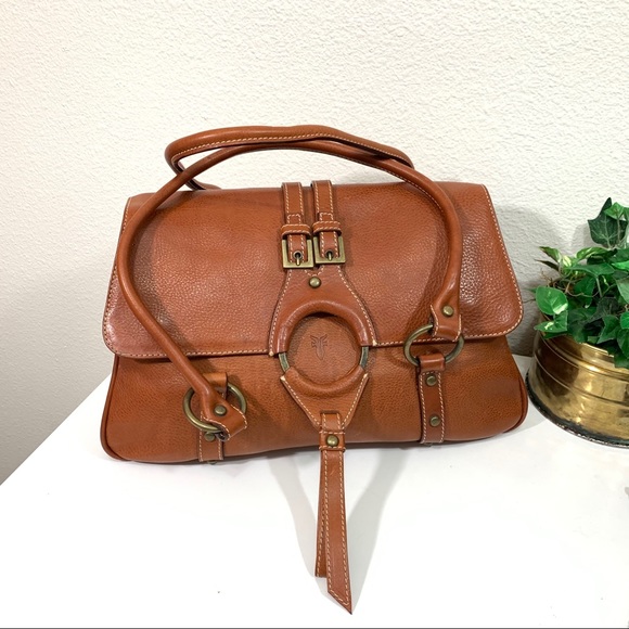 Frye Handbags - FRYE BROWN LEATHER Satchel HANDBAG